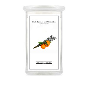 Black Incense and Clementine 2 Wick Large Jar