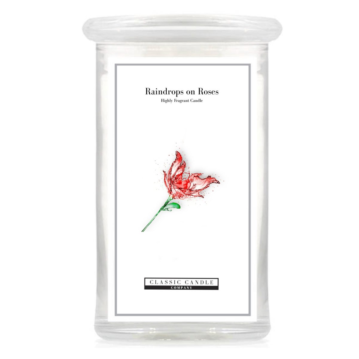 Raindrops on Roses 2-Wick Large Jar