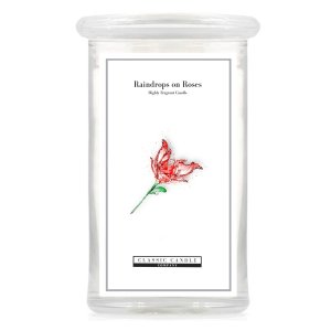 Raindrops on Roses 2-Wick Large Jar