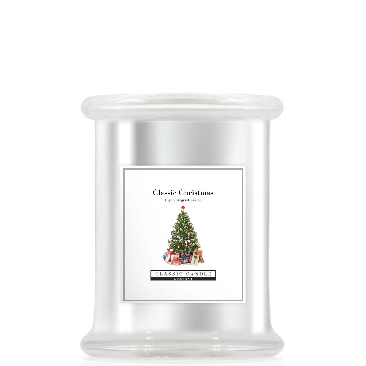 Classic Christmas Medium Jar In Silver