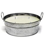 Classic Candle 9 Large Multi Wick Citronella Isolated On White
