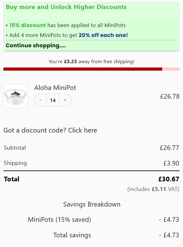 checkout savings